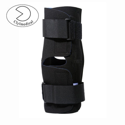 Adjustable Hinged Knee Brace - Non-Textile Synthetic Rubber, Hand Washable, Non-Electric, Black - Single Pack