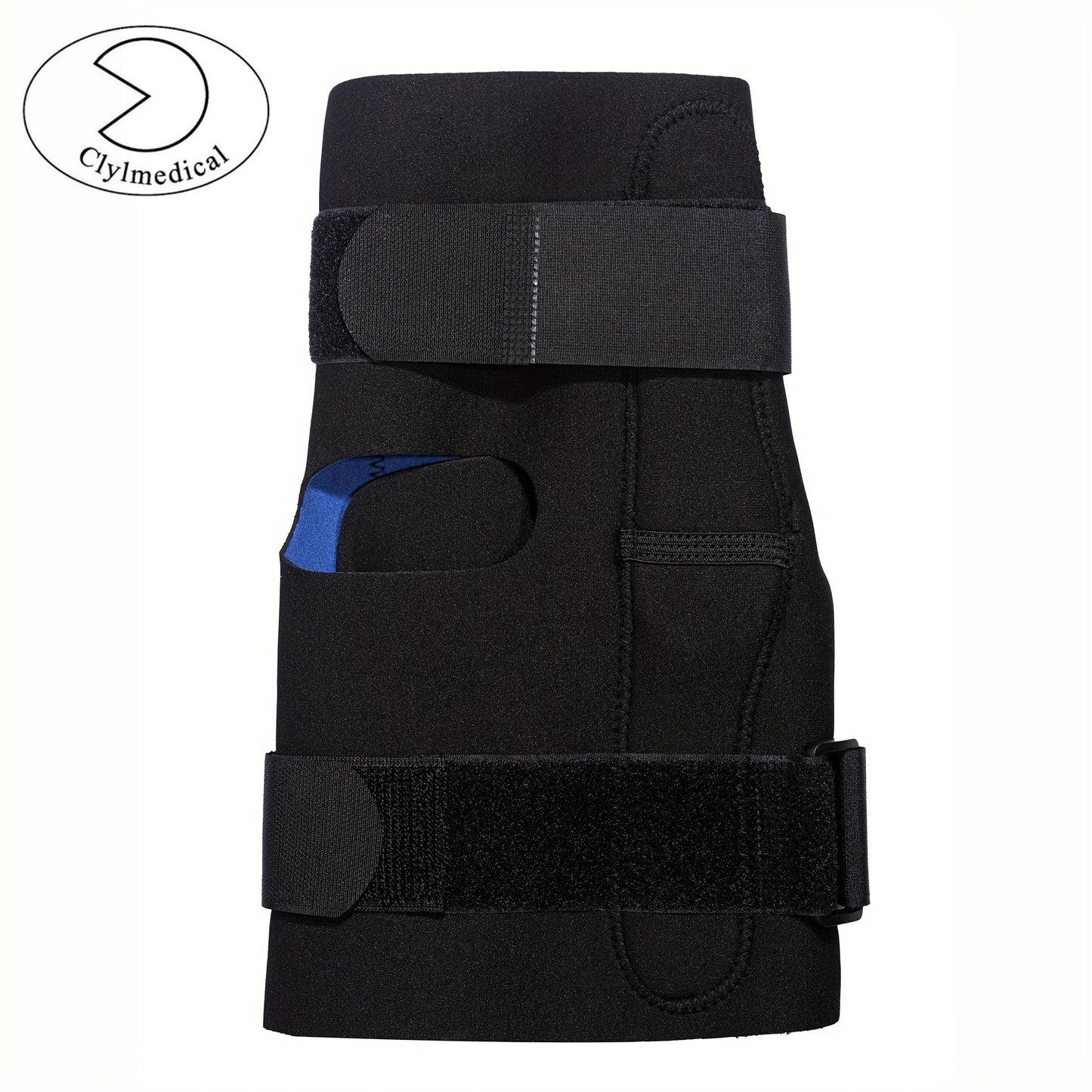 Adjustable Hinged Knee Brace - Non-Textile Synthetic Rubber, Hand Washable, Non-Electric, Black - Single Pack